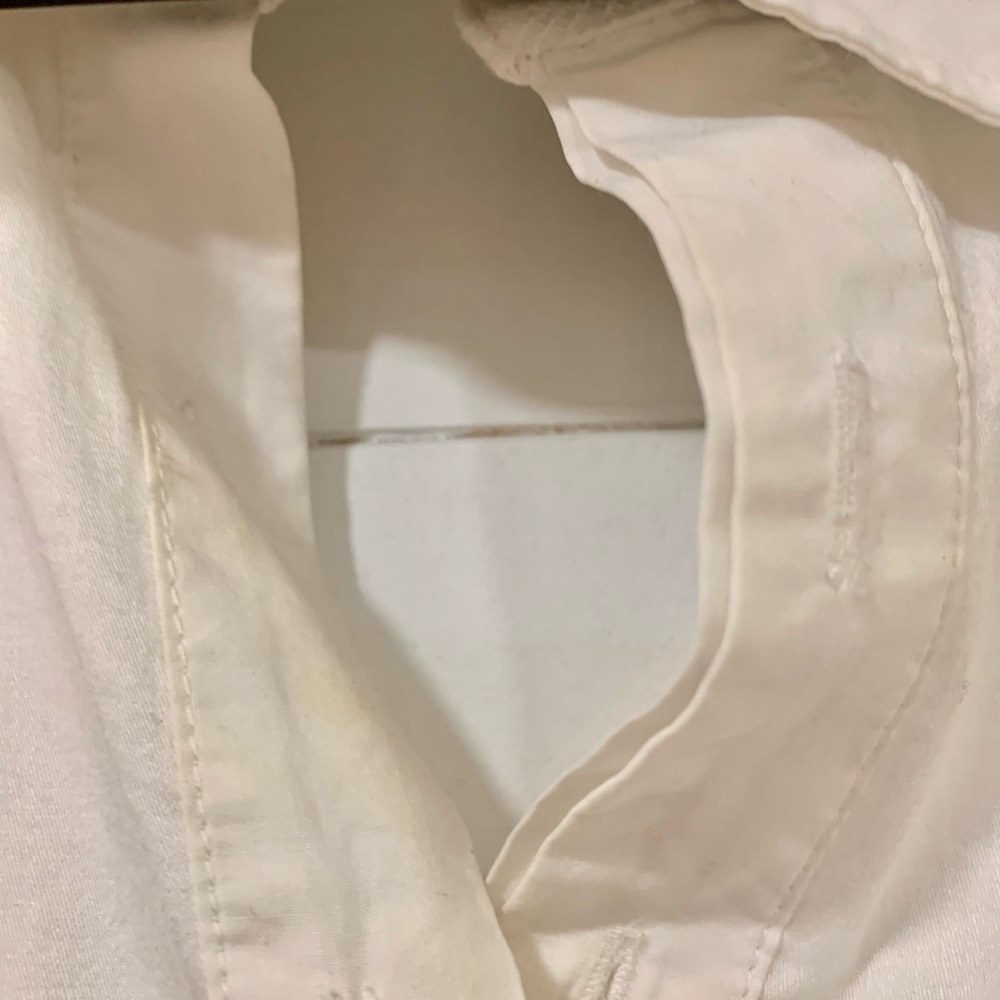 Anthropologie White Collar Dress M - Picture 6 of 7